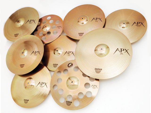 Sabian APX Cymbals The O-Zone crashes, with their series of 50mm-wide holes, smash out brutal high frequencies